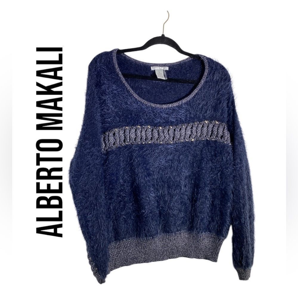 Alberto Makali‎ Fur Sweater sz XL